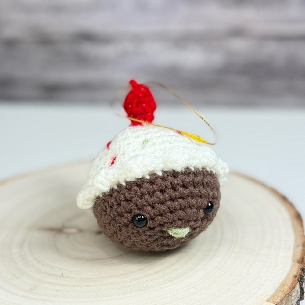 Handcrafted Christmas Ornament Gingerbread Man Crochet Decor